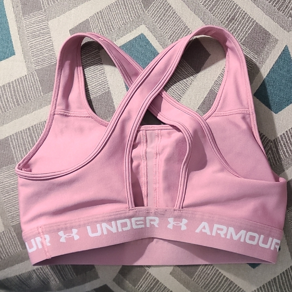 Under Armour Light Pink Cross-Back Bra